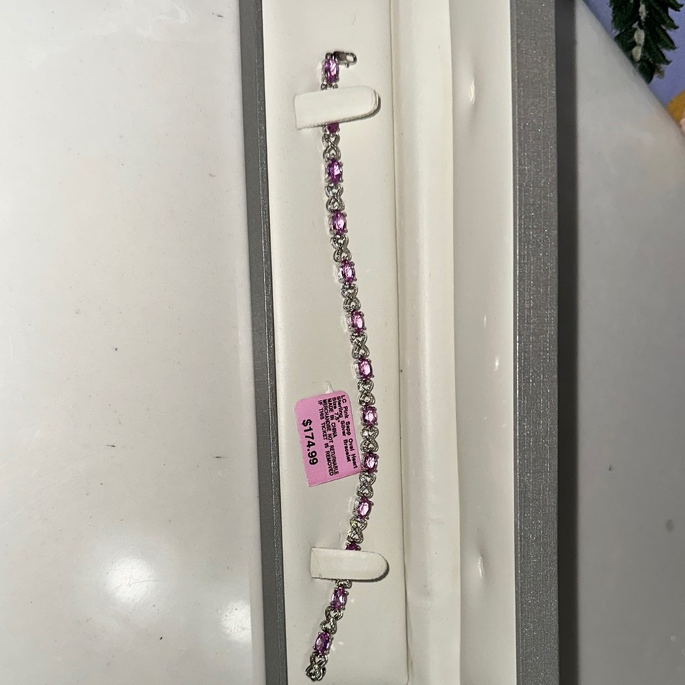 Elegant Silver and Purple Bracelet